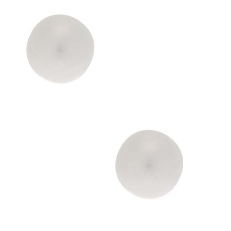 8mm Iridescent Pearl Stud Earrings Claires
