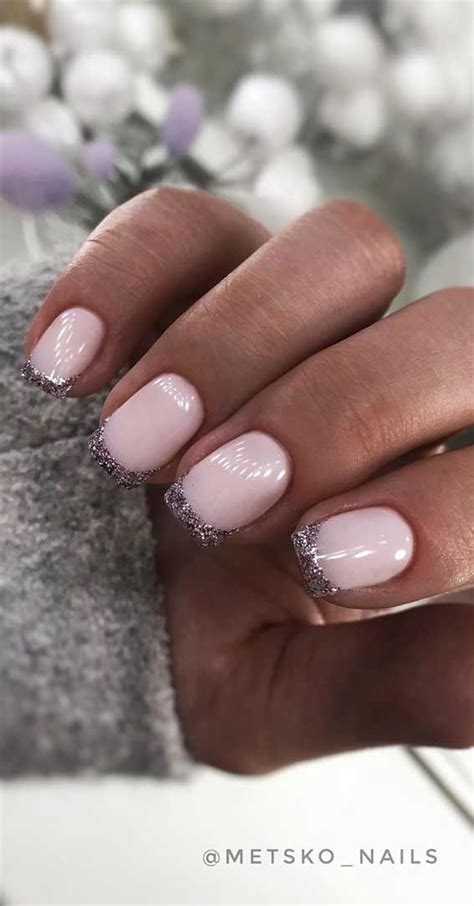 57 pretty nail ideas the nail art everyone s loving french and glitter pretty nails work