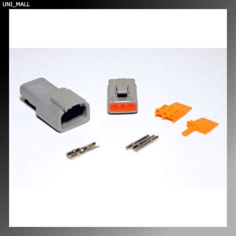 Deutsch Dtm 3 Pin Genuine Connector Kit 20 22awg Solid Contacts Usa Ebay