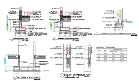 Strip Footing Foundation Cad Drawing Download Free Dwg File Cadbull