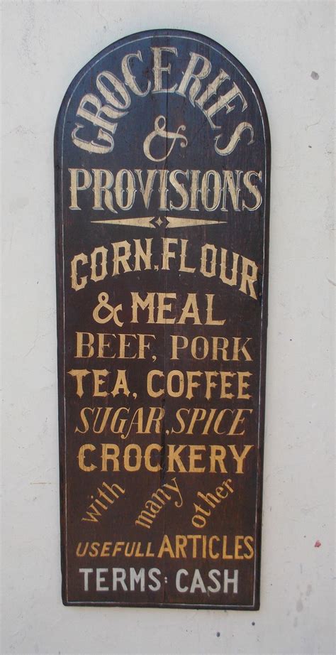 Groceries And Provisions Vintage Store Signs Vintage Advertising