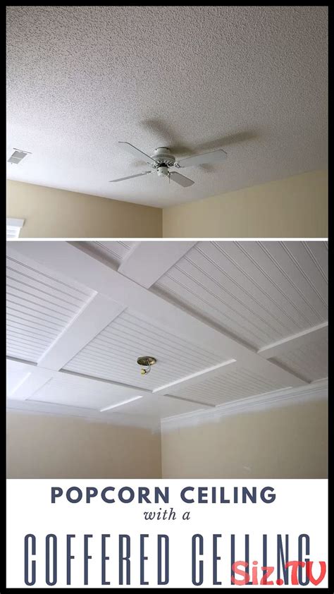 Cover3 different ways to cover a popcorn ceiling. Cover A Popcorn Ceiling With A Coffered Ceiling | Popcorn ...