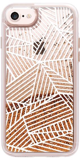 Casetify Iphone 7 Glitter Case Ab Lines White Transparent By Project