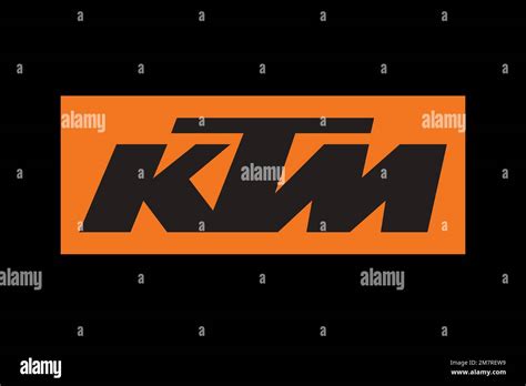 Ktm Logo Black Background Stock Photo Alamy