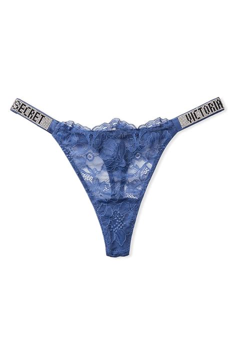 buy victoria s secret logo shine strap thong panty from the victoria s secret uk online shop