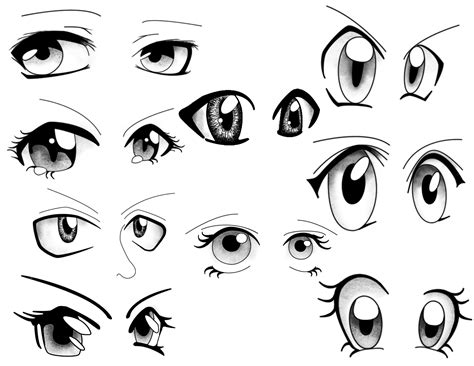 Three Quarter View Cartoon Eyes