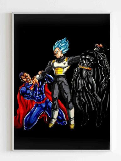 Vegeta Vs Batman And Superman Poster