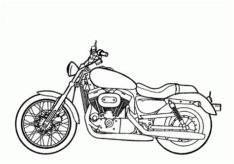 Harley Davidson Motorcycle Drawing Simple