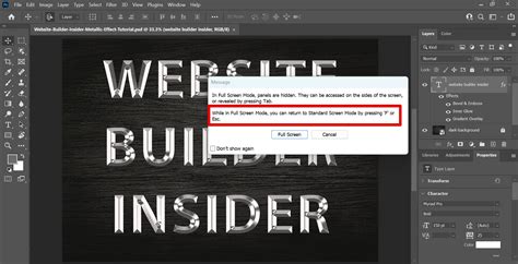 How Do I Get Out Of Fullscreen Mode In Photoshop