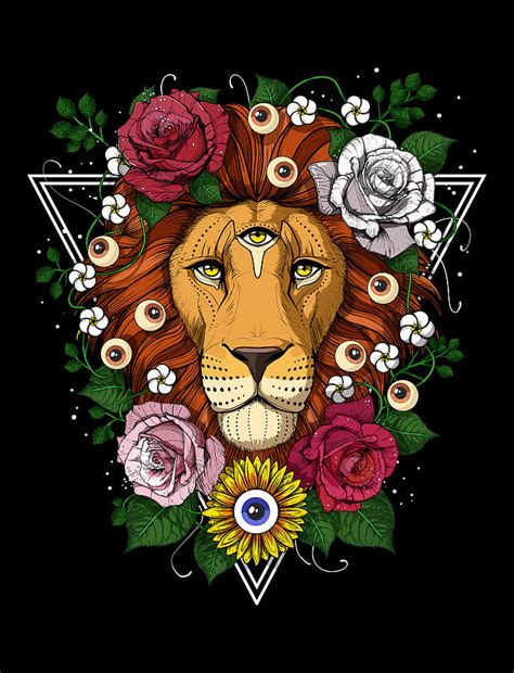 Psychedelic Lion Digital Art By Nikolay Todorov Pixels