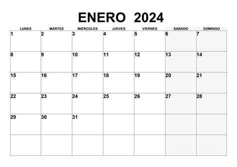 Calendarios Enero 2024 Para Imprimir Gratis