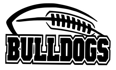 Football With Bulldogs Decal Etsy