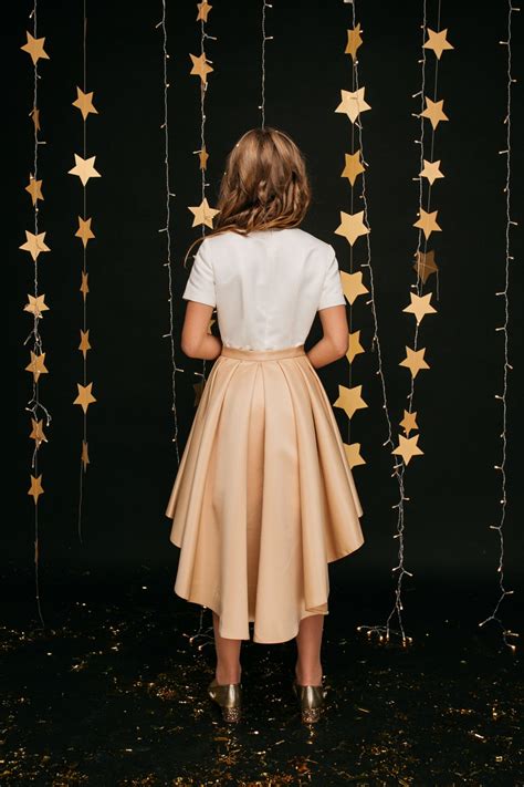 Milk Dress With Stars And Removable Skirt Gold Milk Party Etsy