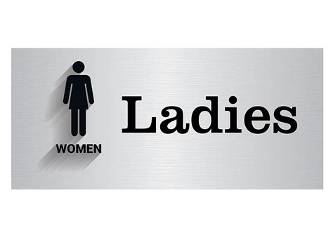 Women Ladies Toilet Acrylic Laminated 3mm Sign Board Plate Display Fo