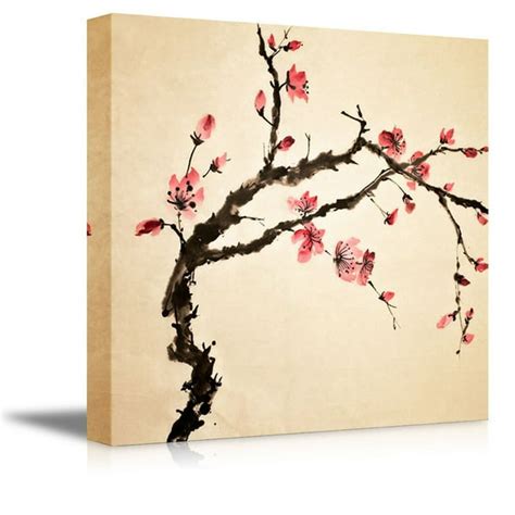 Wall26 Canvas Prints Wall Art Japanese Cherry Blossoms Painting