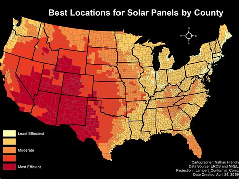Oc Best Locations For Solar Panels By County Rdataisbeautiful