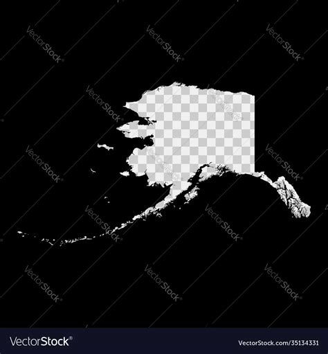 Alaska Us State Stencil Map Laser Cutting Vector Image