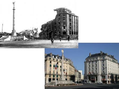 France Post Wwii Reconstruction Comparison Of 1944 And 2009