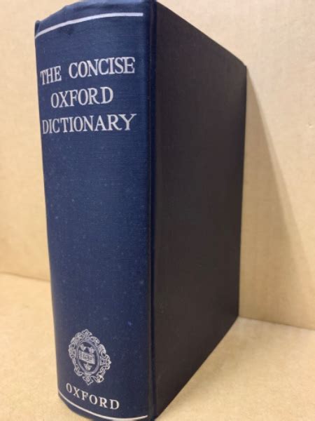 The Concise Oxford Dictionary Of Current Englishedited By Hw Fowler