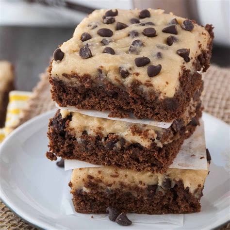 Healthy Cookie Dough Brownies Recipe Chocolate Chip Cookie Dough
