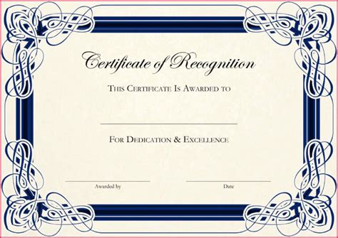 Certificate Templates For Word Sop Examples Within Safety Recognition