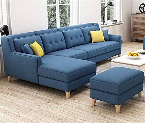 TAYYABA ENTERPRISES Wooden L Shape Sofa Couch For Living Room Bed