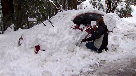 After Storm Some Residents Still Without Power In Snowy San Bernardino