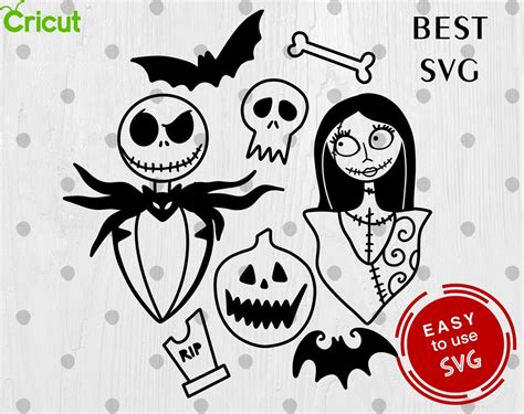 100 Jack And Sally Svg Bundle Silhouette Cut Files Clipart Etsy