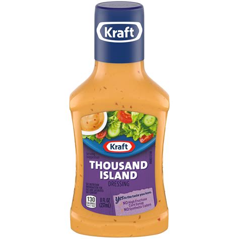Kraft Salad Dressing Thousand Island Dressing 8 Fl Oz Plastic Bottle