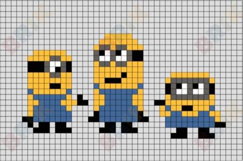 Minions Pixel Art Pixel Art Pixel Drawing Pixel Art Pattern