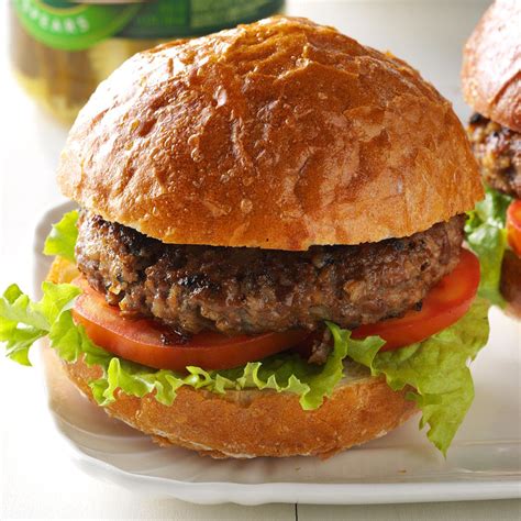 1 hr and 5 mins. Barley Beef Burgers Recipe | Taste of Home