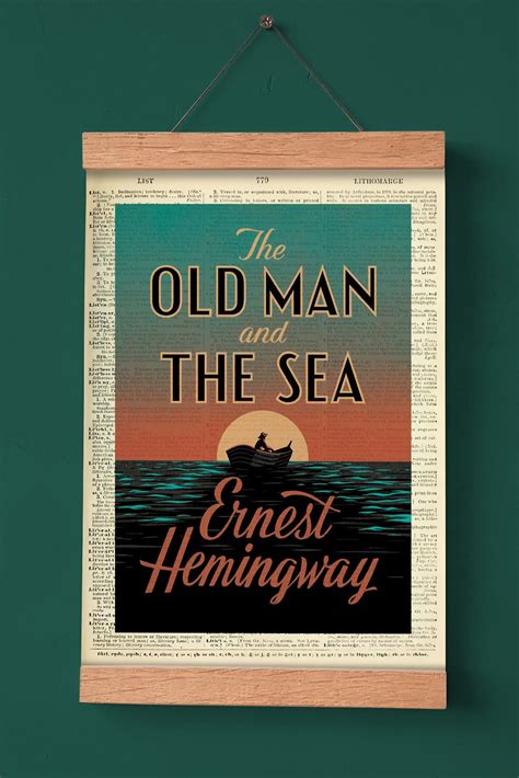 The Old Man And The Sea By Ernest Hemingway Printable Book Cover