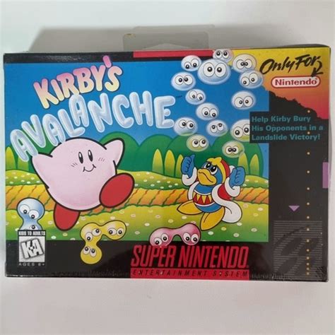 Kirbys Avalanche Game Original Snes Nintendo Lacrado Coleção Frete Grátis
