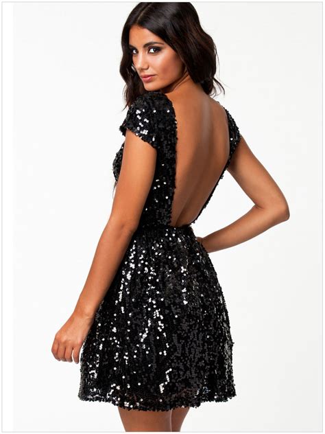 Sexy Backless Sequined A Line Party Dress Women Club Cocktail Dress On Luulla