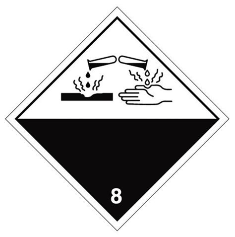 Corrosive Hazard Labels