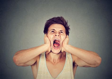Frustrated Angry Man Screaming Stock Image Image Of Open Adult 94083305