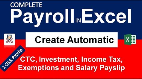 How To Make Ctc Payroll Income Tax And Salary Pay Slip In Excel