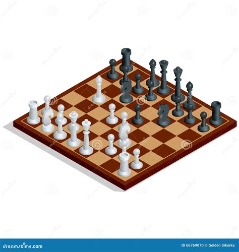 Chess Board Chess Game Chess On Chessboard Winning Concept Flat 3d