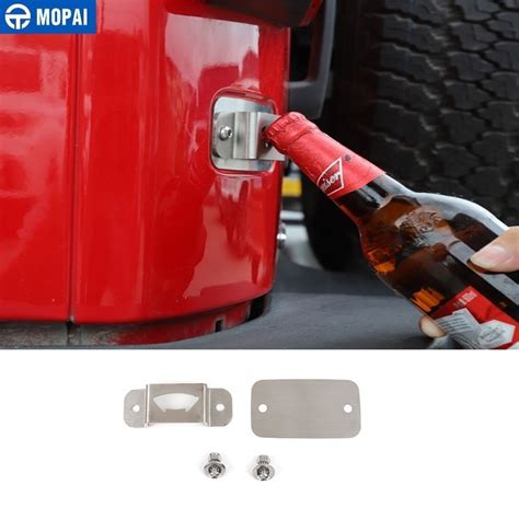 Mopai Car Beer Bottle Opener For Jeep Wrangler Jk Car License Plate