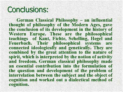 Classical German Philosophy Plan 1 Immanuel Kant