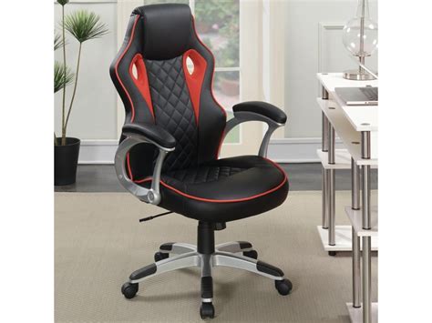 Coaster Office Chairs Computer Chair With Red Accents A1 Furniture