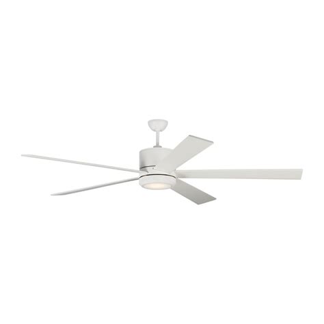 Monte Carlo Vision 72 In Integrated Led Matte White Ceiling Fan With