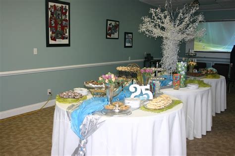 For dinner or decoration, you can also set the table. 25th Wedding Anniversary Party Ideas