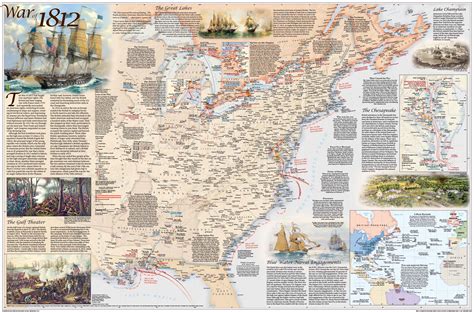 War Of 1812 Wall Map By National Geographic Mapsales