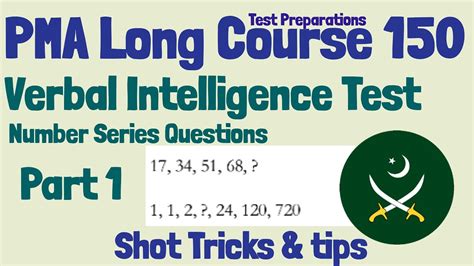 Verbal Intelligence Test Number Series Questions Part 01 Pma Long Course Test Preparation