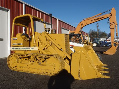 1987 John Deere 555b Track Loader Dozer 4 N 1 Bucket Good U