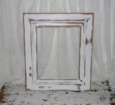 Shabby Chic Picture Frame Distressed White Cottage Home Decor