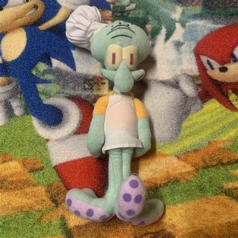 Spongebob Squarepants Squidward Plush Toy Chef Nanco 2002 Rare 14” 34