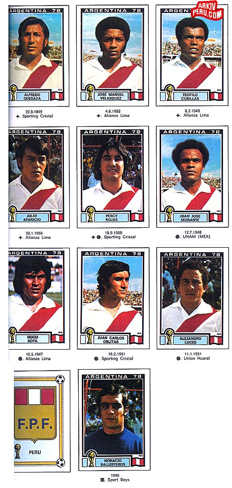 Álbum “panini” Del Mundial Argentina 78 Con Selección Peruana De Fútbol 1978 Arkivperu