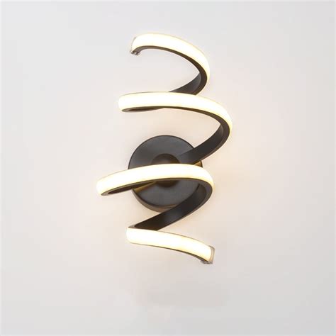 Modern Led Spiral Wall Sconce For Bedside Hallway Lightingled Lights
